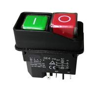 IDUTQUMW Waterproof Electromagnetic Push Button Switches Start Stop Pushbutton Switch for Grinding Machine 15A DZ-6H 5 Pins IP55