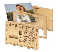 iDventure Clueframe - Marco de Fotos Secreto Caja rompecabeza - Juego de Escape Room - Caja Personalizada - Puzzle 3D de Madera - Regalos Originales
