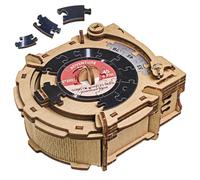 iDventure Cluepuzzle Tocadiscos - Rompecabezas Jigsaw y Juego de Escape Room - Caja Misteriosa y Puzzle 3D de Madera - Regalos Originales - Caja Secreta Japonesa