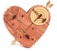 iDventure Tin Woodman's Heart - Caja para Dinero - Boda, Aniversario, Dia de los Enamorados San Valentín - Caja misteriosa - Puzzle 3D de Madera - Regalos Originales - Rompecabezas para Adultos