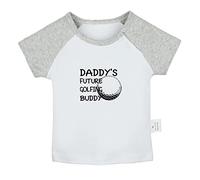 iDzn Daddy'S Future Golfing Buddy Camiseta Divertida para bebé, Camisetas para bebés recién Nacidos, Camisetas Infantiles de 0 a 24 Meses, Camisetas gráficas para niños