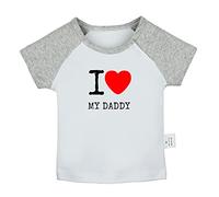 iDzn I Love My Daddy Camiseta Divertida para bebé, Camisetas para bebés recién Nacidos, Camisetas Infantiles de 0 a 24 Meses, Camisetas gráficas para niños