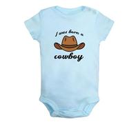 iDzn I Was Born A Cowgirl Cowboy Peleles divertidos, monos para bebés recién nacidos, monos para bebés, trajes de una pieza para bebés de 0 a 24 meses
