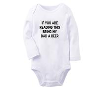iDzn If You Are Reading This Bring My Dad A Beer Funny Romper, bodies para bebés recién nacidos, monos para bebés, conjuntos largos para niños de 0 a 24 meses