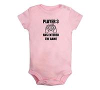 iDzn Mamelucos divertidos de Player 3 Has Entered The Game, mamelucos para bebé recién nacido, trajes unisex novedosos, rosa, 0-6 Months