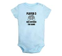 iDzn Mamelucos Divertidos Player 3 Has Entered The Game, Bodies para Bebé Recién Nacido, Peleles para Bebé, Conjuntos Unisex Novedosos para Bebé, azul, 0-6 Months