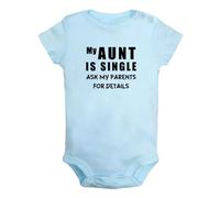 iDzn My Aunt Is Single Ask My Principals For Details Peleles divertidos, monos para bebés recién nacidos, monos para bebés, trajes de una pieza para bebés de 0 a 24 meses