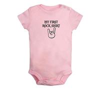 iDzn My First Rock Shirt - Mamelucos divertidos para bebé recién nacido, enterizos unisex novedosos, rosa, 0-6 Months