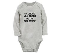 iDzn My Uncle Will Teach Me The Fun Stuff Funny Romper, bodies para bebés recién nacidos, monos para bebés, conjuntos largos para niños de 0 a 24 meses