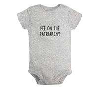 iDzn Pee On The Patriarchy - Mamelucos divertidos para bebé recién nacido, de 0 a 24 meses, trajes novedosos de una pieza para niños pequeños, gris, 6-12 Months