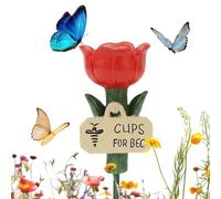 Ie Schmetterlingsfutterstelle Blumenförmige Harz-Dekoration - Dekoration Für Den Außenbereich, Hof Und Garten, für Schmetterlinge Und ALS Futterstelle, Einsetzbar in Der Voliere, Zu Hause, Im