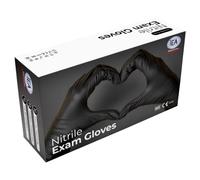 IEA Medical Guantes de Nitrilo Negros sin polvo ni látex - 100 uds, talla M