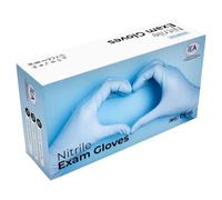 IEA Medical Guantes de nitrilo talla M - Guantes desechables, Guantes, Desechables, Guantes de examen, Sin látex, Sin polvo, Resistentes al desgarro, Agradables a la piel, 100 unidades, Azul