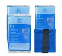 IEA Medical Juego de 3 compresas frías y cálidas, 12 x 20 cm + funda de forro polar, almohadillas de enfriamiento de gel reutilizables, compresas térmicas, compresas térmicas, paquetes de