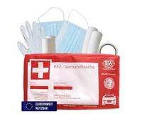 IEA Medical Kit de primeros auxilios para coche (45 piezas) | Kit de emergencia para coche, botiquín de primeros auxilios, asistencia para accidentes para coches y camiones, incluye manual de primeros