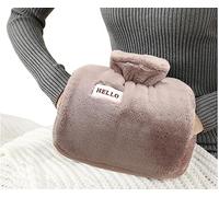 iEasey Botella de agua caliente con funda de forro polar UK 1,2 L calentador de manos de invierno Muff bolsa de agua caliente de goma esponjosa masaje terapia de frío caliente para alivio del dolor,