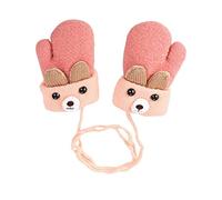 iEasey Cute Bear - Manoplas cálidas de invierno para bebés y niños pequeños, guantes de punto de forro polar para clima frío, guantes de esquí, nieve, guantes para bebés, niñas y niños de 0 a 3 años,