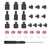 IEAWISL Kit de tornillos M.2 SSD, tornillos NVMe para placa base ASUS MSI Gigabyte Asrock, 34 tornillos SSD M.2 para reparación de computadoras portátiles y bricolaje, destornillador incluido (negro)