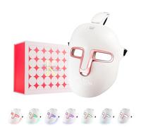 IeBilif Máscara facial LED de terapia de luz, máscara de luz de 7 colores con 270 cuentas, recargable LED máscara facial para belleza facial, antienvejecimiento, rejuvenecimiento, reafirmante
