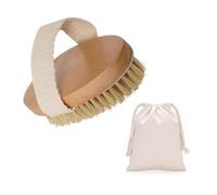 IEBTAWN 1 Pieza Cuerpo Cepillo, Natural Cerdas Cepillos De Cuerpo, Cepillo De Baño De Mano De Exfoliante Masajee, Spa, Detox, Anti Celulitis, Mejora Las Funciones Linfáticas, Obtener Piel Suav