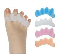 IEBTAWN 4 Par Separador Dedos Pie De Separadores Dedos Pies De Gel Para Dedos Superpuestos Toe Separator De Silicona, Separador Dedos Pie Juanete, Separador De Dedos Del Pie (Talla Única)