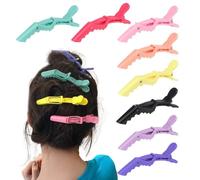 IEBTAWN 8 Pcs Pinzas Pelo Peluqueria, Seccionamiento Pinzas Pelo Profesional Para Salón Y El Hogar, Antideslizante No-Trace Pinzas Pelo Mujer Peluqueria Perfecta Del Cabello