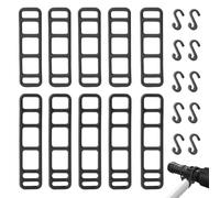 IEBTAWN Juego De 10 Correas Elásticas Para Bicicleta, Soporte Para Linterna, Correa Elástica De Silicona, Apta Para Luces Traseras De Bicicletas De Carreras.