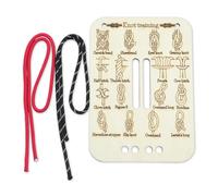 IEBTWN 1 Kit Tabla De Práctica Para Hacer Nudos, Kit Entrenamiento De Nudos De Madera, 16 Esenciales Con Cuerdas Paracord, Para Exteriores, Acampada Y Escalada Aprendizaje De Habilidades