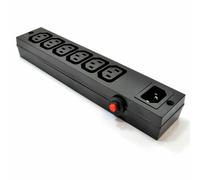 IEC 10A 250V C14 6 Tomas Energía Distribuidor Unidad Con Overload Switch [008670