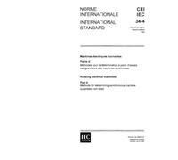 IEC 60034-4 Ed. 2.0 b:1985, Rotating electrical machines. Part 4: Methods for determining synchronous machine quantities from tests