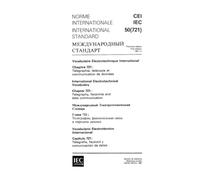 IEC 60050-721 Ed. 1.0 t:1991, International Electrotechnical Vocabulary - Chapter 721: Telegraphy, facsimile and data communication