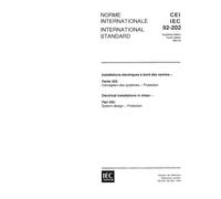 IEC 60092-202 Ed. 4.0 b:1994, Electrical installations in ships - Partie 202: System design - Protection