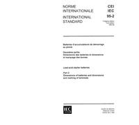 IEC 60095-2 Ed. 3.0 b:1984, Lead-acid starter batteries. Part 2: Dimensions of batteries and dimensions and marking of terminals