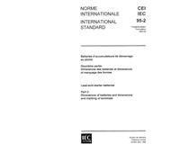 IEC 60095-2 Ed. 3.0 b:1984, Lead-acid starter batteries. Part 2: Dimensions of batteries and dimensions and marking of terminals
