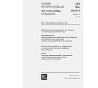 IEC 60107-4 Ed. 1.1 b:1999, Recommended methods of measurement on receivers for television broadcast transmissions - Part 4: Electrical measurements ... receivers using the two-carrier FM-system