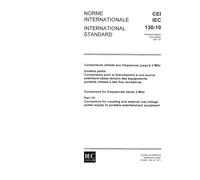 IEC 60130-10 Ed. 1.0 b:1971, Connectors for frequencies below 3 MHz. Part 10: Connectors for coupling an external low-voltage power supply to portable entertainment equipment