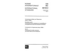 IEC 60130-2 Ed. 2.0 b:1965, Connectors for frequencies below 3 MHz. Part 2: Connectors for radio receivers and associated sound equipment
