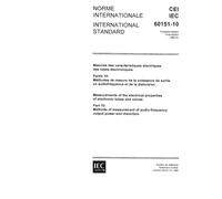 IEC 60151-10 Ed. 1.0 b:1966, Measurements of the electrical properties of electronic tubes and valves. Part 10: Methods of measurement of audio-frequency output power and distortion