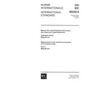 IEC 60235-4 Ed. 1.0 b:1972, Measurement of the electrical properties of microwave tubes. Part 4: Magnetrons