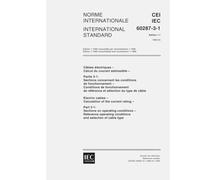 IEC 60287-3-1 Ed. 1.1 b:1999, Electric cables - Calculation of the current rating - Part 3-1: Sections on operating conditions - Reference operating conditions and selection of cable type