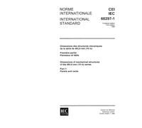 IEC 60297-1 Ed. 3.0 b:1986, Dimensions of mechanical structures of the 482.6 mm (19 in) series. Part 1: Panels and racks
