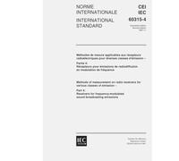 IEC 60315-4 Ed. 2.0 b:1997, Methods of measurement on radio receivers for various classes of emission - Part 4: Receivers for frequency-modulated sound broadcasting emissions