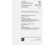IEC 60317-0-5 Ed. 1.2 b:2000, Specifications for particular types of winding wires - Part 0-5: General requirements - Glass-fibre braided resin or ... bare or enamelled rectangular copper wire