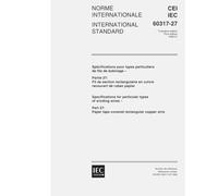 IEC 60317-27 Ed. 3.0 b:1998, Specifications for particular types of winding wires - Part 27: Paper tape covered rectangular copper wire