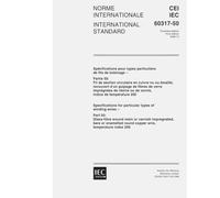IEC 60317-50 Ed. 1.0 b:1999, Specifications for particular types of winding wires - Part 50: Glass-fibre wound resin or varnish impregnated, bare or enamelled round copper wire, temperature index 200