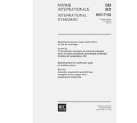 IEC 60317-52 Ed. 1.0 b:1999, Specifications for particular types of winding wires - Part 52: Aromatic polyamide (aramid) tape wrapped round copper wire, temperature index 220