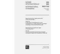 IEC 60317-53 Ed. 1.0 b:1999, Specifications for particular types of winding wires - Part 53: Aromatic polyamide (aramid) tape wrapped rectangular copper wire, temperature index 220