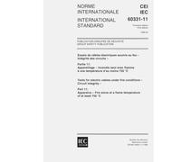 IEC 60331-11 Ed. 1.0 b:1999, Tests for electric cables under fire conditions - Circuit integrity - Part 11: Apparatus - Fire alone at a flame temperature of at least 750 C