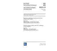 IEC 60331-12 Ed. 1.0 b:2002, Tests for electric cables under fire conditions - Circuit integrity - Part 12: Apparatus - Fire with shock at a temperature of at least 830 C