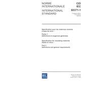IEC 60371-1 Ed. 3.0 b:2003, Specification for insulating materials based on mica - Part 1: Definitions and general requirements